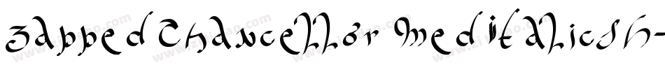 ZappedChancellor MedItalicSH字体转换